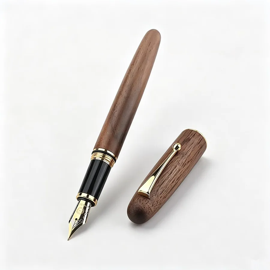 caneta-tinteiro-de-madeira-natural-feita-a-mao-em-nogueira-com-ponta-de-denim-caneta-vintage-para-escrita-para-escritorio-escola-e-negocios