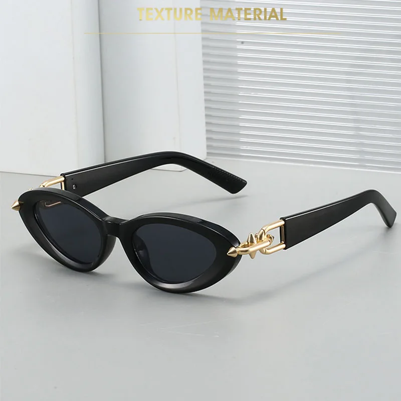 

Высококачественные брендовые солнцезащитные очки «кошачий глаз» в стиле ретро, персонализированные солнцезащитные очки с металлической стрелкой, модные и повседневные женские солнцезащитные очки