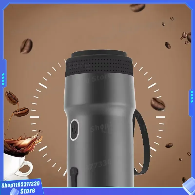 Portable Electric Espresso Machine Stainless Steel Coffee Maker Compatible With Capsule And Powder For Home Office Travel Use