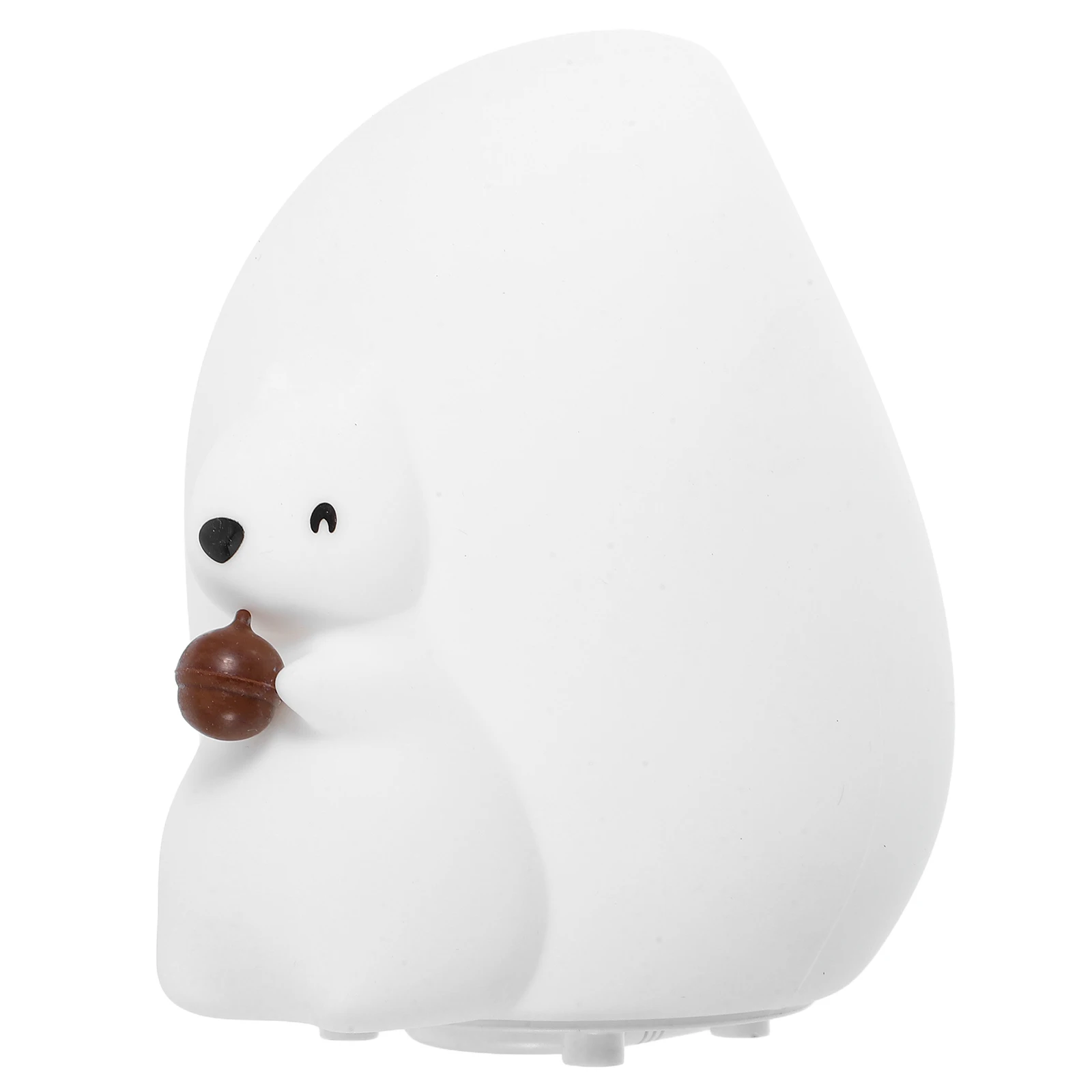 

1pc Silicone Squirrel Night Light USB Charging Pat Lamp Small White Baby Bedside Lamp No Harsh Light Harmless Eyes Cartoon
