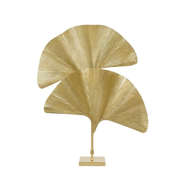 

Modern light luxury all-copper ginkgo biloba all-copper desk lamp