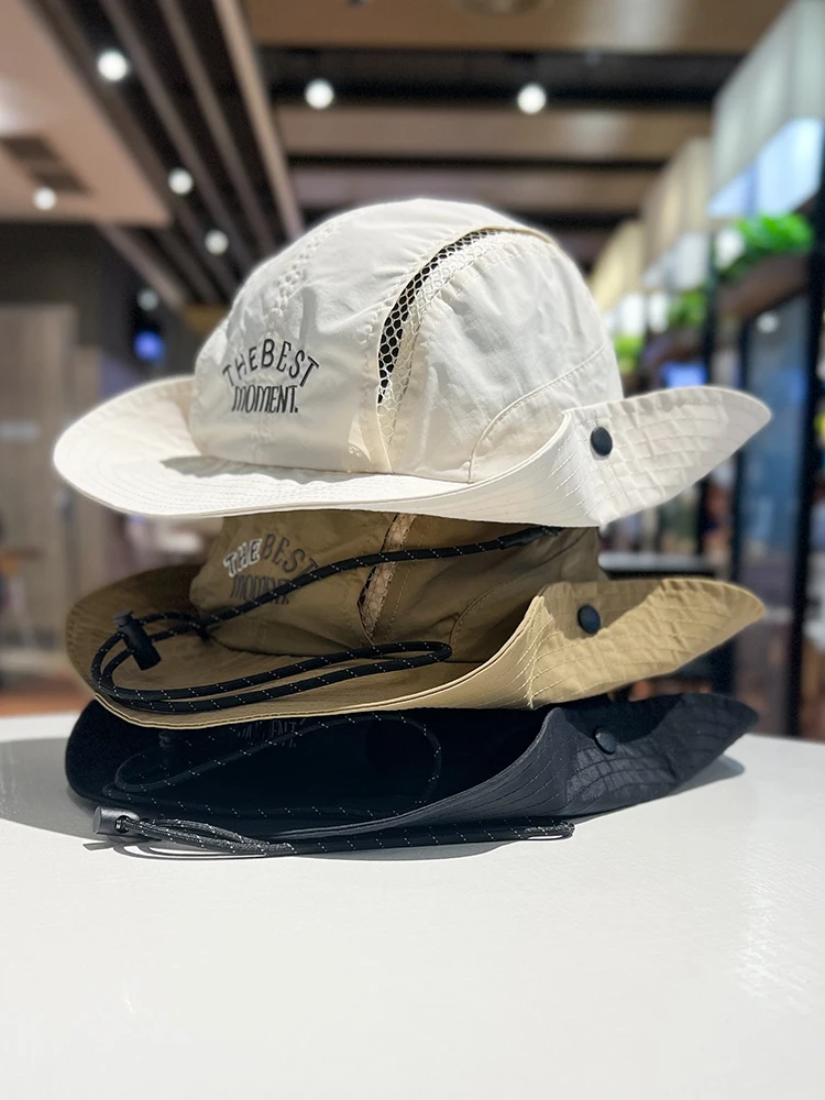 

Outdoor quick-drying bucket hat men's and women's summer thin mesh breathable sun hat sun hat