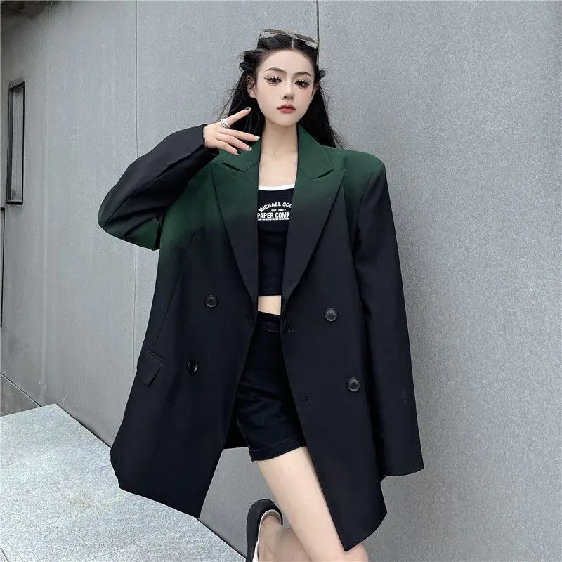 

Suit Outerwear For Women In Autumn 2023 New Gradient Design Sense Niche Suit Lloose And Versatile Fashion High-end Ccardigan Top