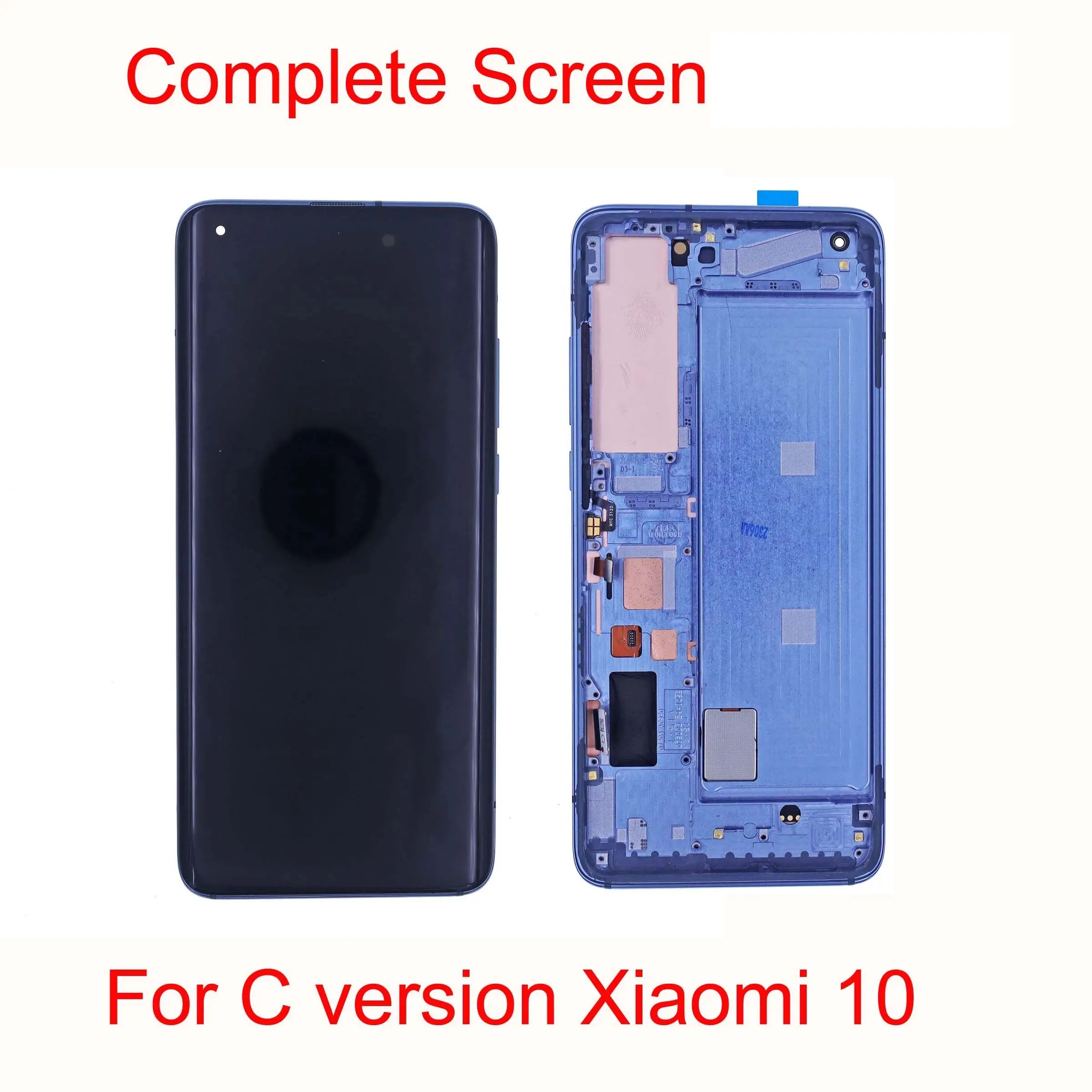 

Amoled Screen Digitizer Assembly with Frame and Finger Recognition Flex for Mi 10, Complete Screen for CVersion Xiaomi 10, New