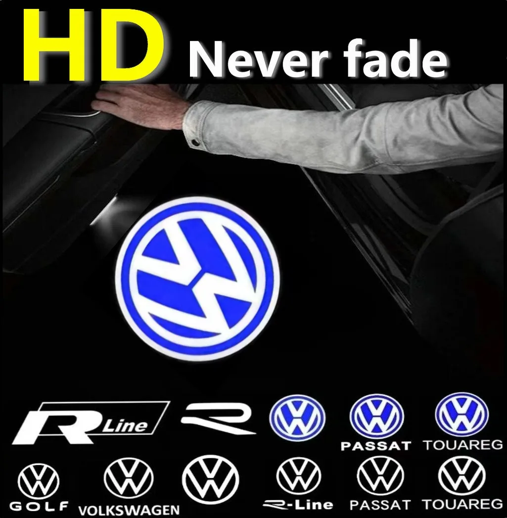 2X LED Car Door Logo Light Projector Lamp For VW Volkswagen Talagon Tavendor Teramont X THARU Viloran TAYRON X GTE 2019 - 2024