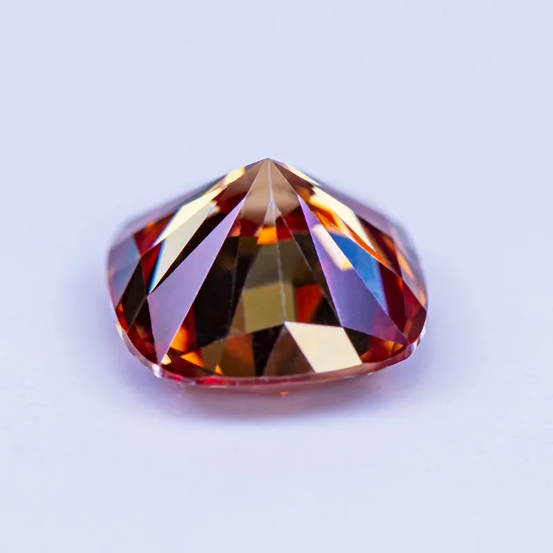 Moissanite Stone Watermelon Red Color Cushion Cut Gemstone Lab Grow Diamond For Charms Woman Jewelry Making With GRA Certificate