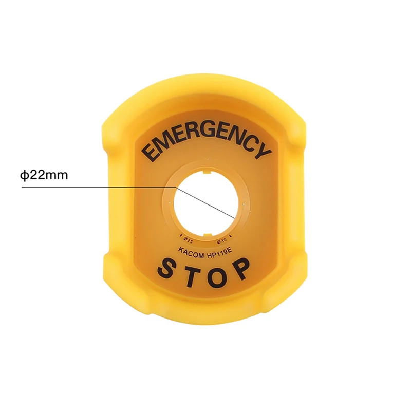 Cubierta protectora para interruptor de botón pulsador, accesorio de parada de emergencia para ascensor, antipérdida, anillo redondo de advertencia, 22mm