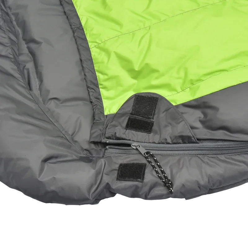 Hydrophobic Green Duck Down Sleeping Bag With Loft Base-Ultra Light Weight 4 Season Men's And Women's Mummy Bag For Camping