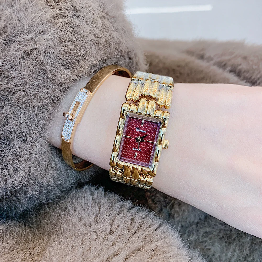 Retro European Style Steel Strap High-End Watch, Simple Bracelet Design, Quartz Watch For Women, New High-Quality Luxury Watch