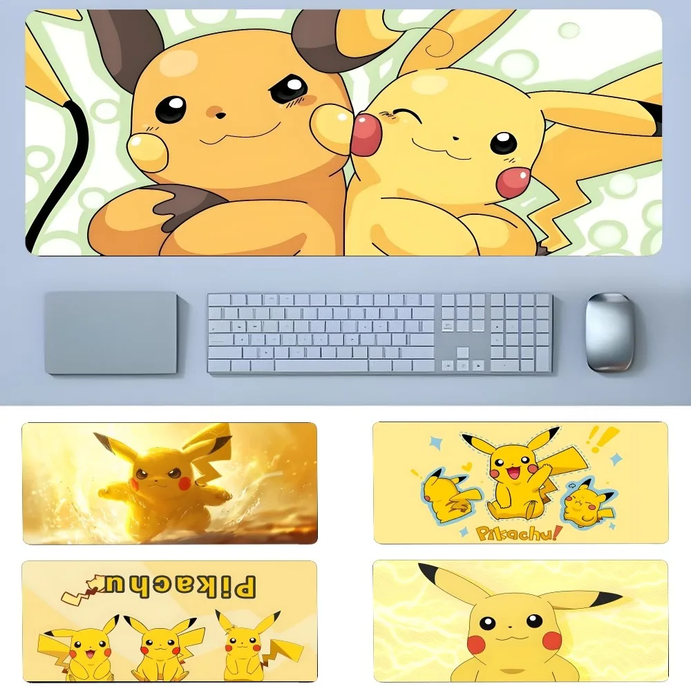 

Cute P-Pokemon P-Pikachu Mousepad New Arrivals Large Gaming Mousepad L XL XXL Gamer Mouse Pad Size For Keyboards Mat