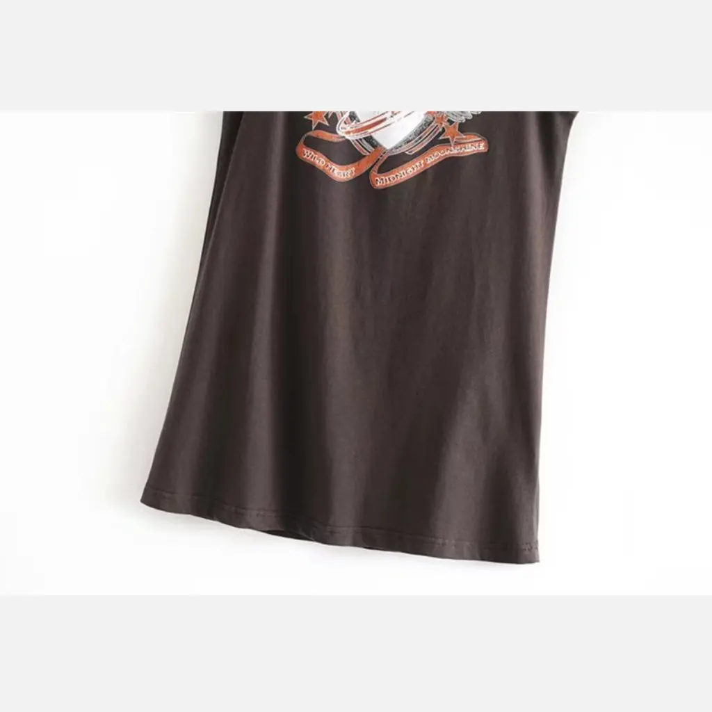 

YPFF Women's Slim-fit Sleeveless T-shirt Vest Summer Fashion Pullover Mid-length Love Printed Slimming Top for Ladies