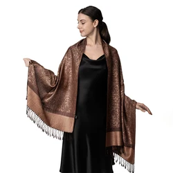 Travel Poncho Warm Cashmere Scarf Women 2024 Luxury Thick Blanket Winter Bufanda Shawl Print New Wraps Pashmina Female Stoles