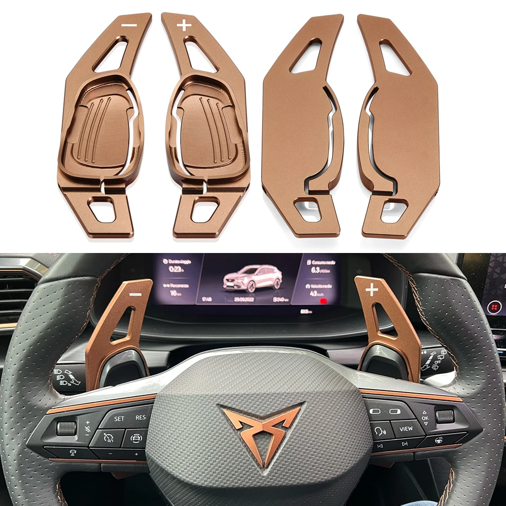 For Cupra Ateca Formentor Leon 2021 2022 2023 Car Steering Wheel Shift Paddle Gear Paddles DSG Extension Styling Car Accessories