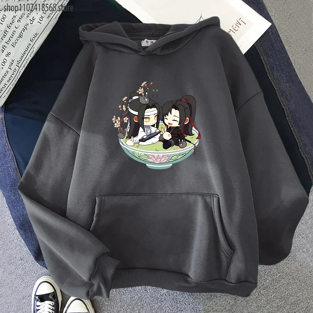 Mo Dao Zu Shi Hoodie Anime Catoon Sweatshirt Lan Wang Ji Wei Wu Xian Streetwears Women Hoody Kawaii Casual Loose Female Clothes