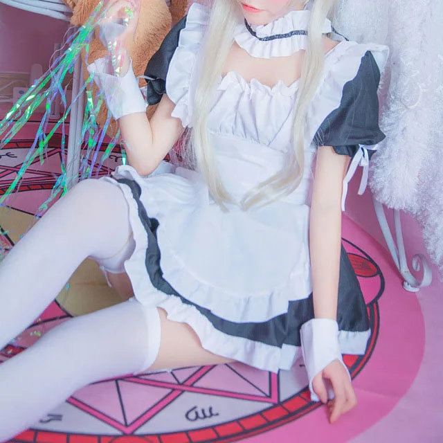 Uniforme de sirvienta para adultos, traje Sexy de sirvienta francesa, dulce vestido gótico de Lolita, Anime, uniforme de sirvienta, ropa de Halloween para mujer