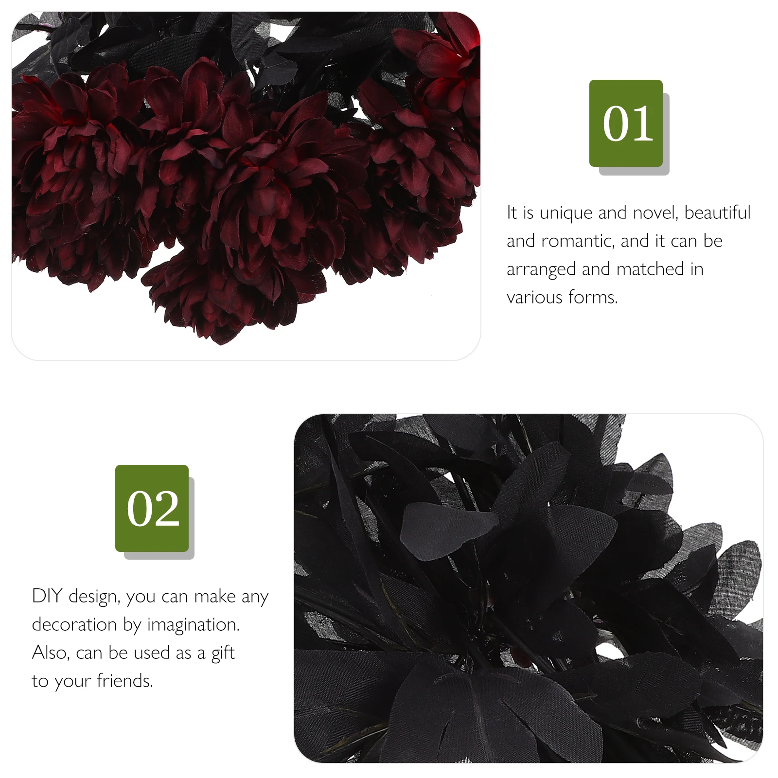 

10pcs Simulation Dahlia Fake Flowers Unique Beautiful Romantic DIY Design Decoration Home Wedding Party Holiday