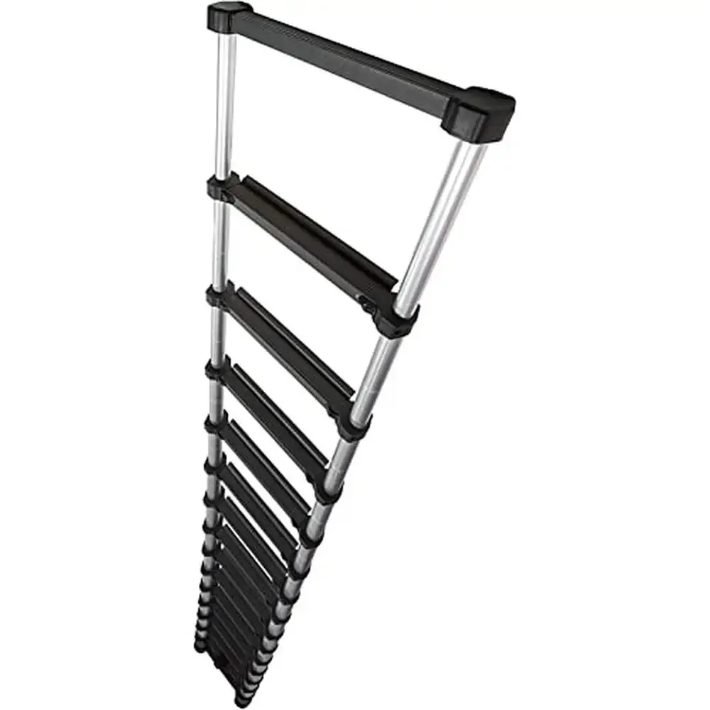 Telescoping Multi-functional 15.5 Ft Aluminum Ladder ANSI Type 1A-300lbs Capacity Safety Locking System Retractable Stabilizers