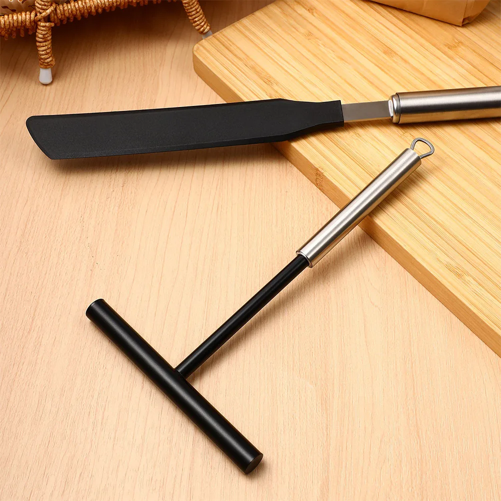

2 Sets Stainless Steel Cake Spatula Crepe Maker Spreader Pancake Tool Long H Baking Pastry Kitchen Accessories