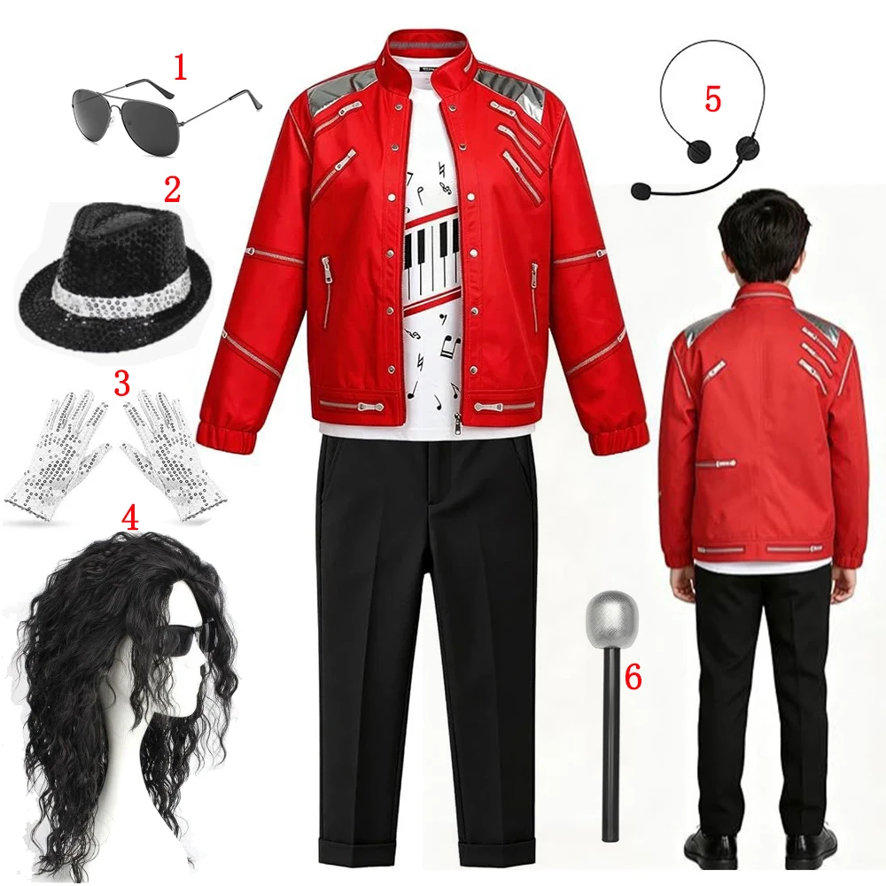 Hip Hop Kids Clothes Halloween Cosplay Birthday Party Dance Performance Children's Costume Pop Star Boys Girls Outfits
