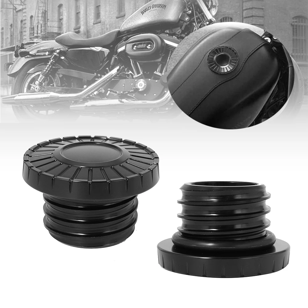 

Motorcycle CNC Aluminum Fuel Gas Tank Vented Decorative Oil Cap For Harley Touring Road King Softail Dyna Sportster XL 1200 883