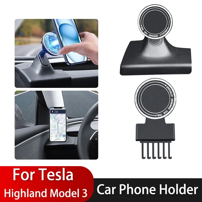 

Подходит для автомобильного крепления Tesla Model 3/Y, универсальный магнитный кронштейн для навигационного экрана