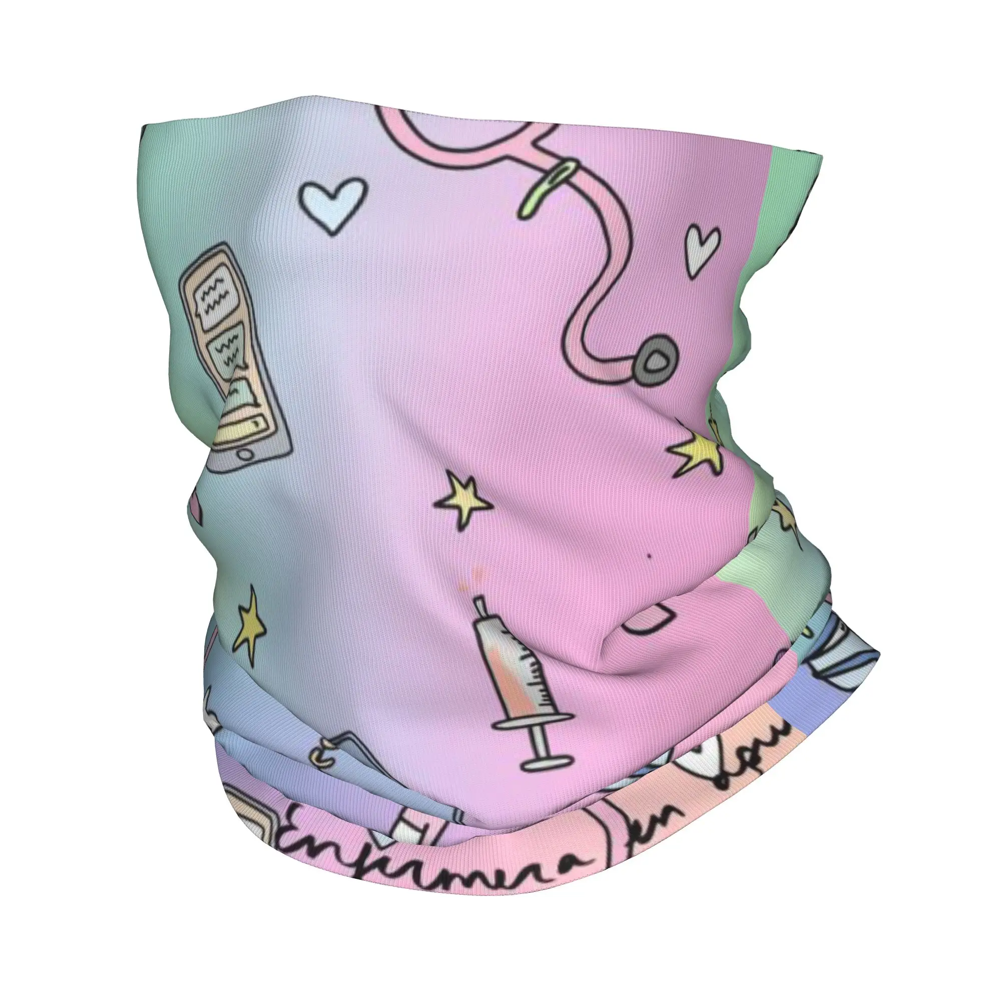 Enfermera En Apuros Doctor Nurse Medicine Bandana Neck Warmer Women Men Winter Hiking Ski Scarf Gaiter  Face Cover