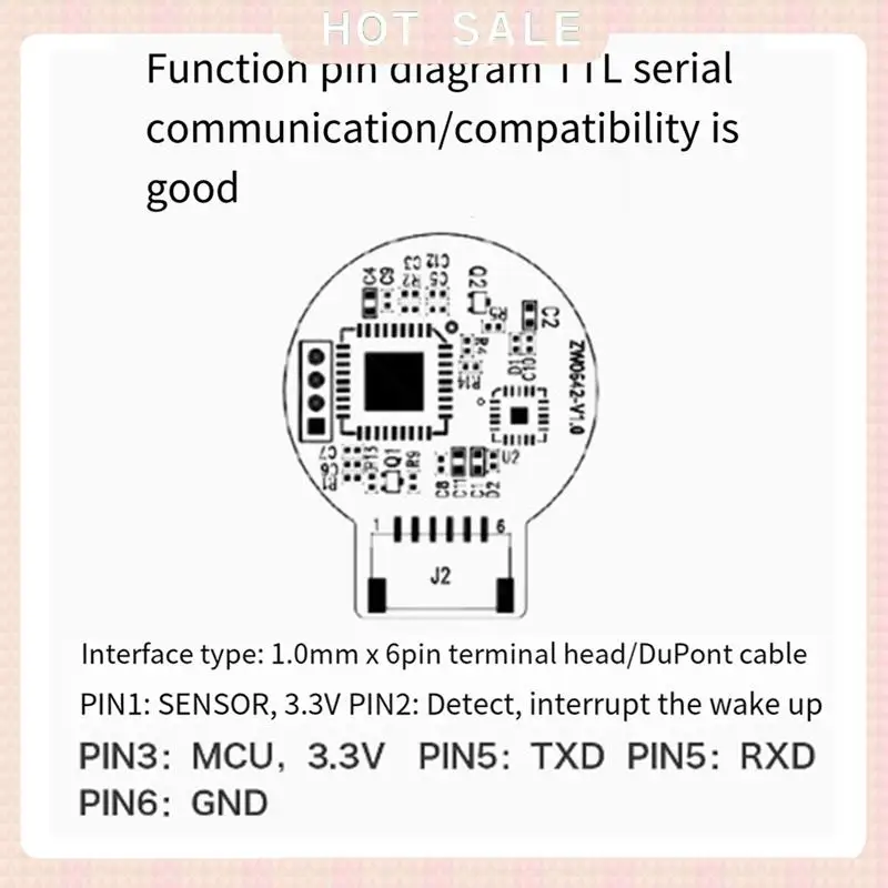 24-Hour Delivery Fingerprint Recognition Module ZW0642 Capacitive Touch Fingerprint Sensing Module Door Lock Acquisition Module,