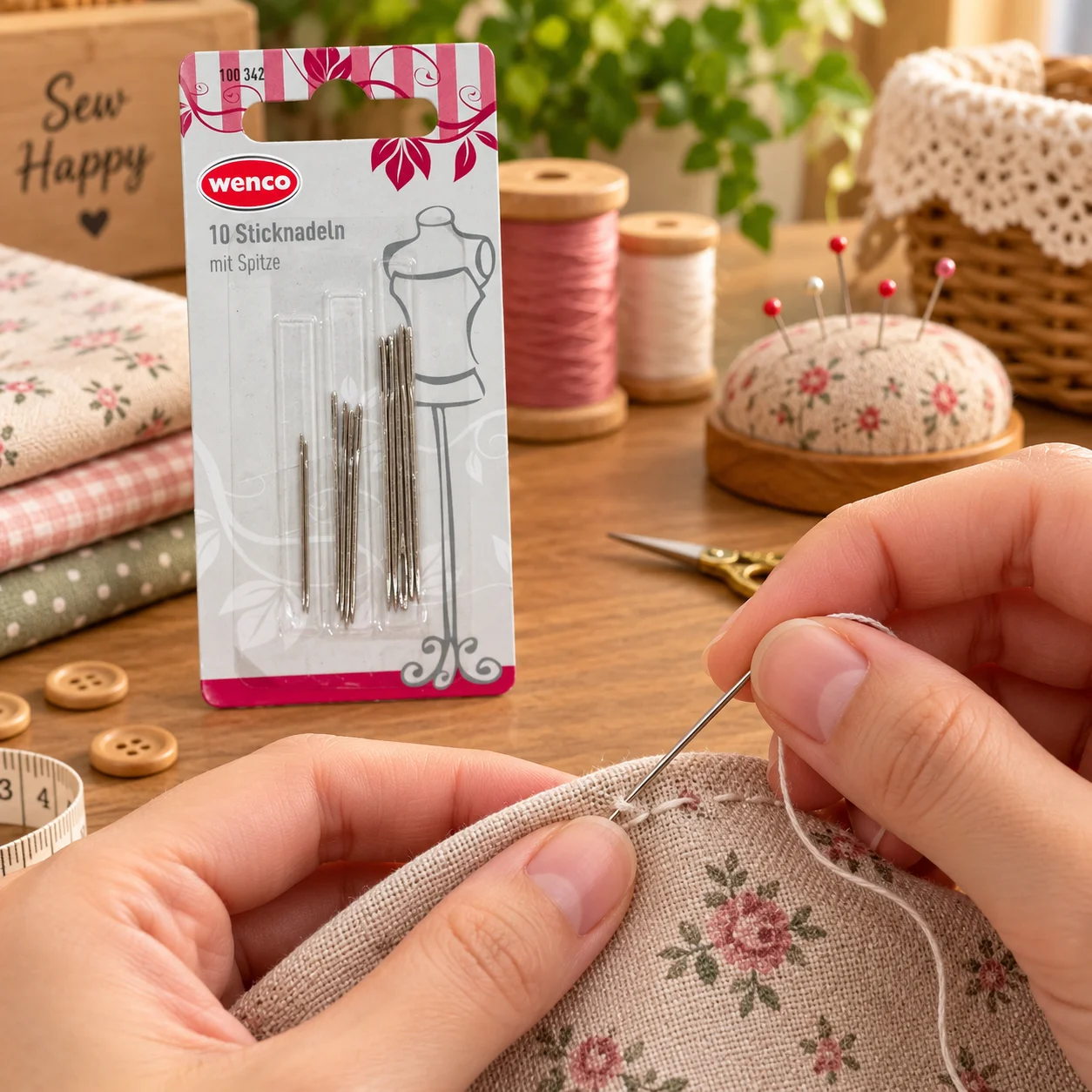 10pcs Stainless Steel Large Eye Needles Home Hand Sewing Needles For DIY Sewing Craft