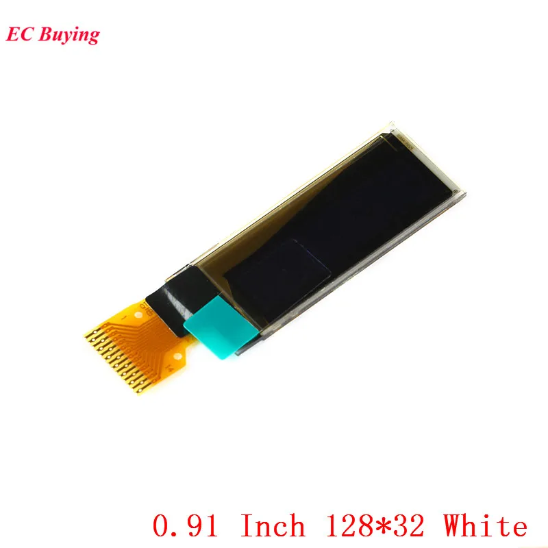 Module OLED 0.91 pouces, Module d'affichage LED LCD 0.91 pouces, 128x32 128x32 SSD1306 I2C IIC, écran LCD blanc, communiquer pour Arduino