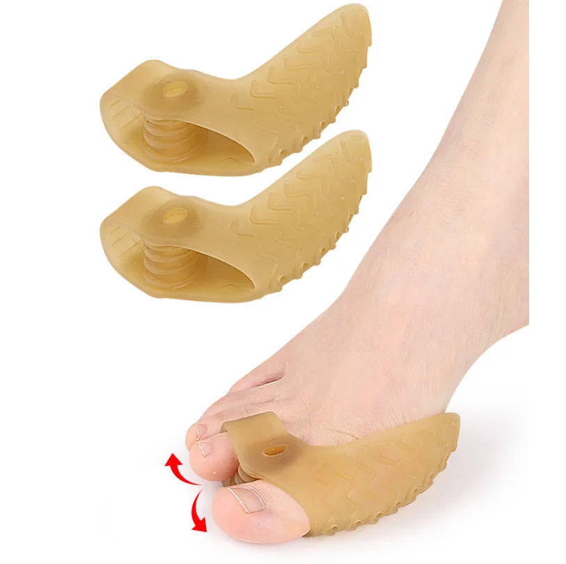 1/3Pair Gel Bunion Toe Separator W/Fabric Lining for Big Toe,Silicone Toe Spacer Breathable Toe Corrector Protector Overlapping