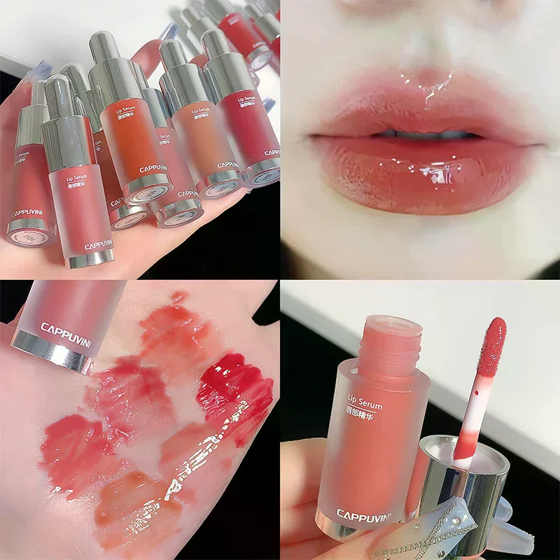 Cappuvini Biberon Lucidalabbra Specchio idratante Finitura non appiccicosa Lucidalabbra effetto vetro per labbra simili alla gelatina Luce a lunga durata