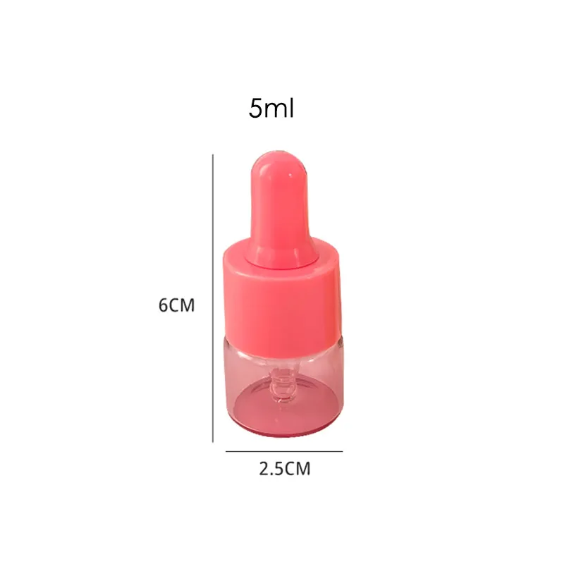 Mini botella cuentagotas de 5ml, botella de aceite esencial de vidrio de 7 piezas con pipeta de vidrio, contenedor de Perfume de recarga, viales