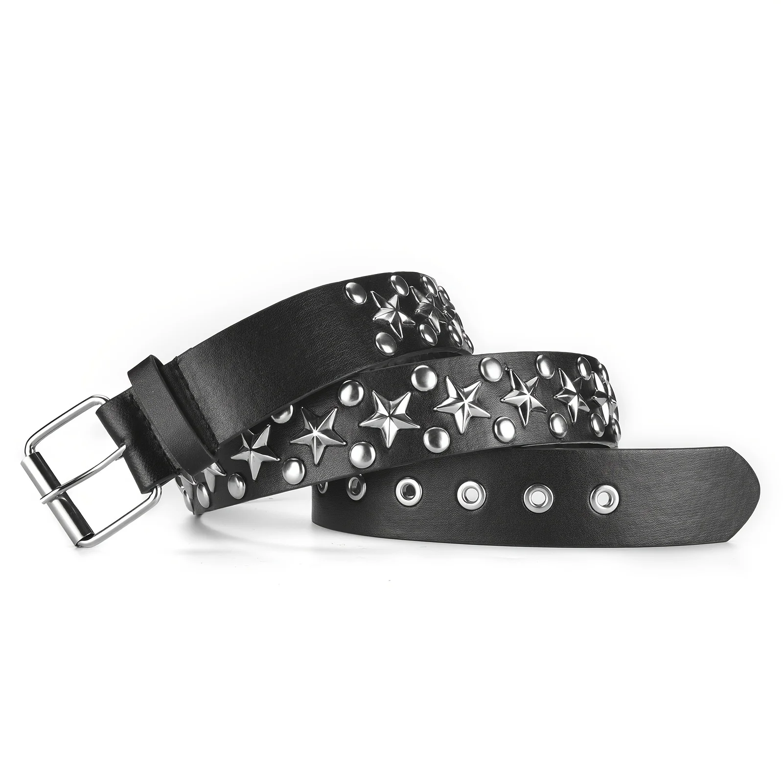 2023 neue Mode Pentagramm Nieten frauen Gürtel Punk Hip Hop Rock Jeans männer Gürtel – Detail 5