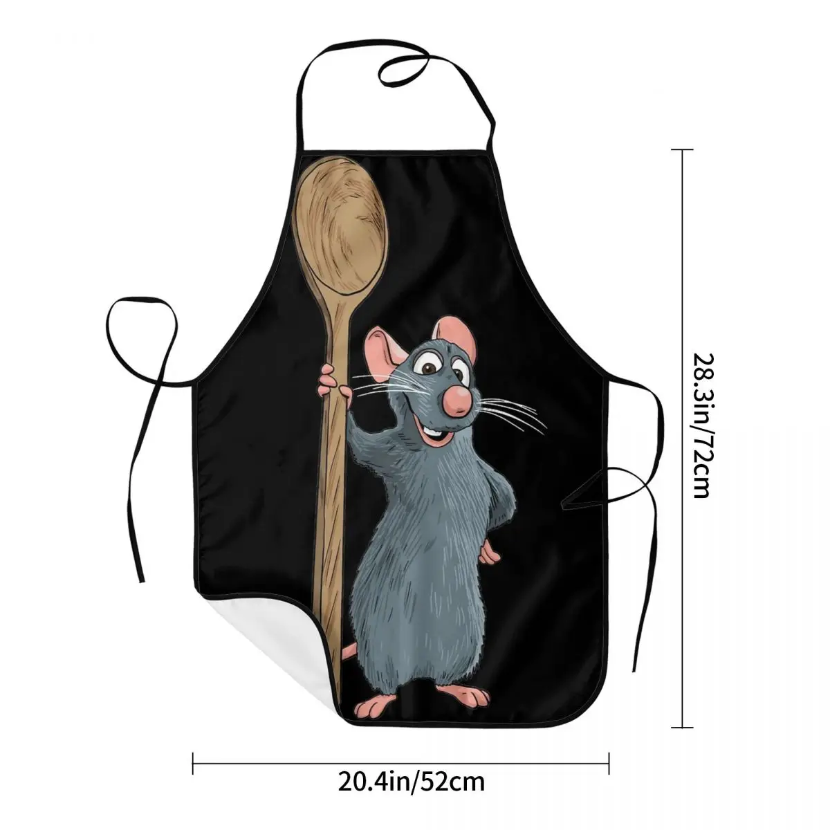 Cartoon Remy Ratatouille Apron Merchandise Oil & Water Resistant Adjustable BBQ Aprons for Men Women Chef