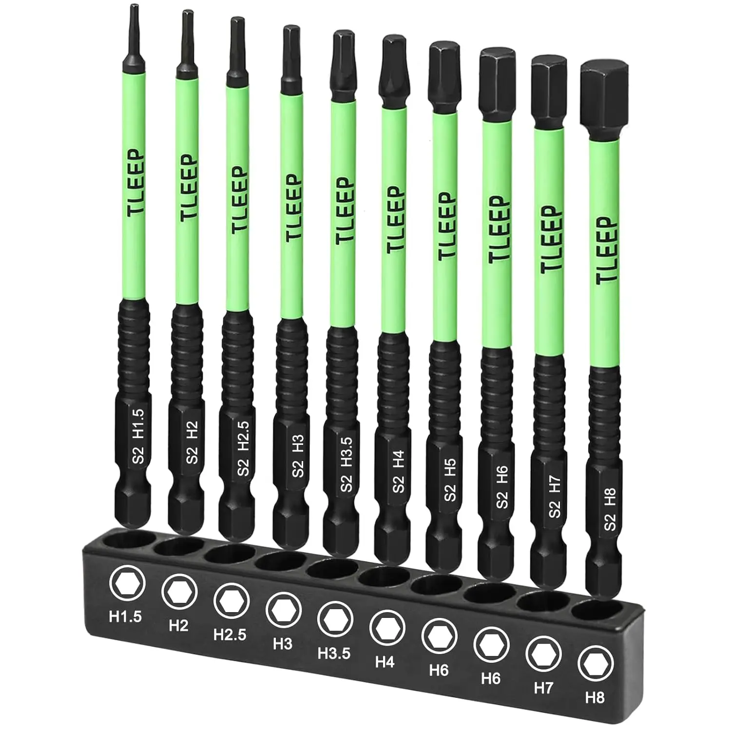 10 x Allen Wrench Drill Bit Set 1/4