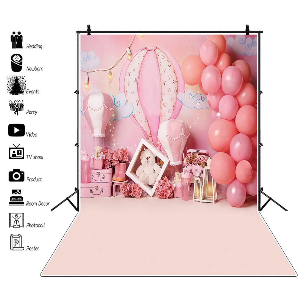 Newborn Baby 1st Birthday Photography Backdrop Kids Indoor Portrait Photocall Props Cake Tent Decoration Photo Studio