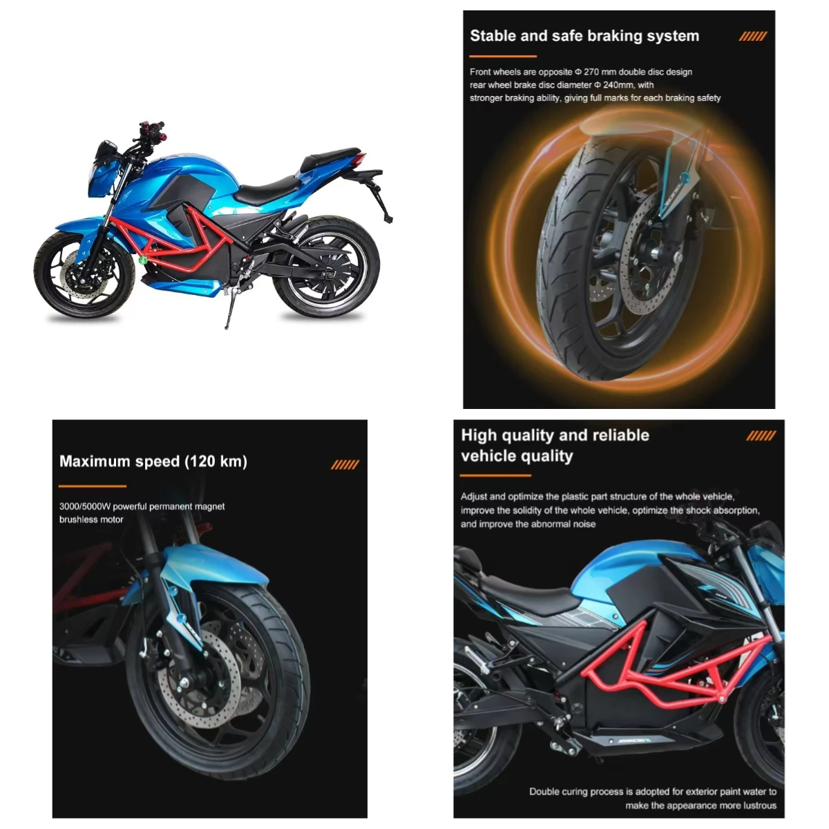 

Krono Wild The Best-selling Customizable Electric Motorcycle Can Be Customized Motor 2000W-10000W Battery 32AH-160AH Speed 70-1