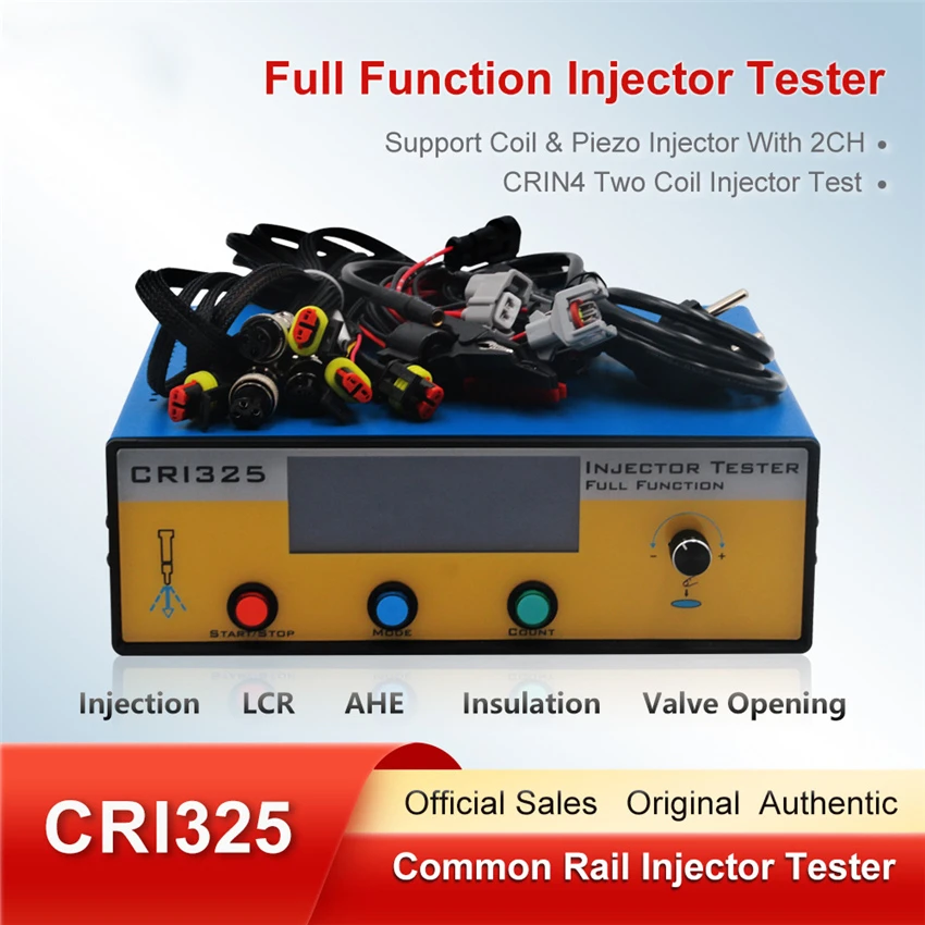 CRI325 Full-function Common Rail Injector  AC100-240V With AHE   Air Gap Tester Coil Piezo Valve Injectors  4 Inch LCD