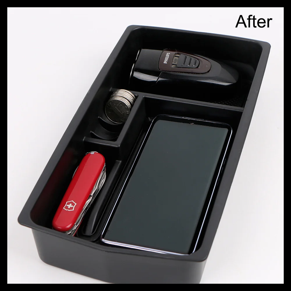 Car Central Armrest Storage Box For Hyundai Kona Elektro Kona EV 2020 Central Control Organizer Tray Accessories ABS Material