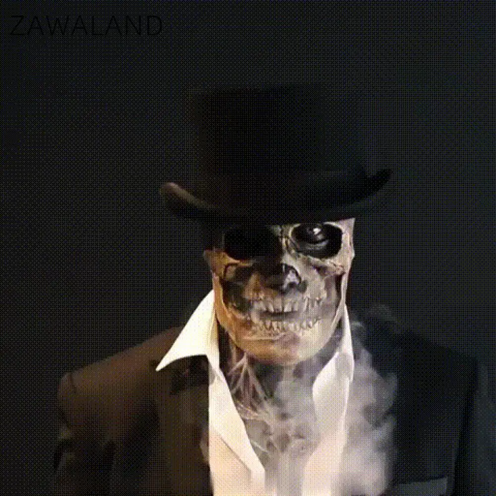 Zawaland Halloween Horror Head Cover Funny Scary Scream Exploding Brain Mask Adult Latex Skull Mask Cosplay Costume Accessories