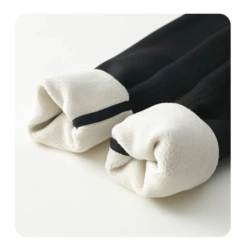 المرأة الخريف الشتاء سميكة الألبكة المخملية الأسود القرش طماق عالية الخصر ضئيلة سلس الصوف الدافئة طماق #5