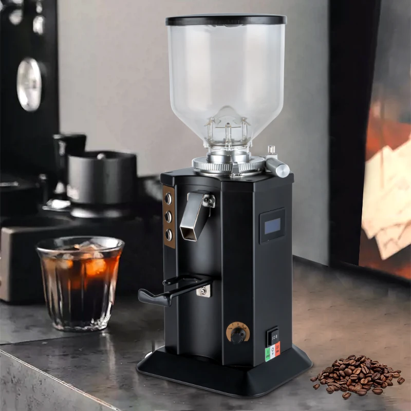 

Commercial Professional Stainless Steel Flat Wheel Burr Grinder Electric Coffee Soybeans High Automatic Time Control