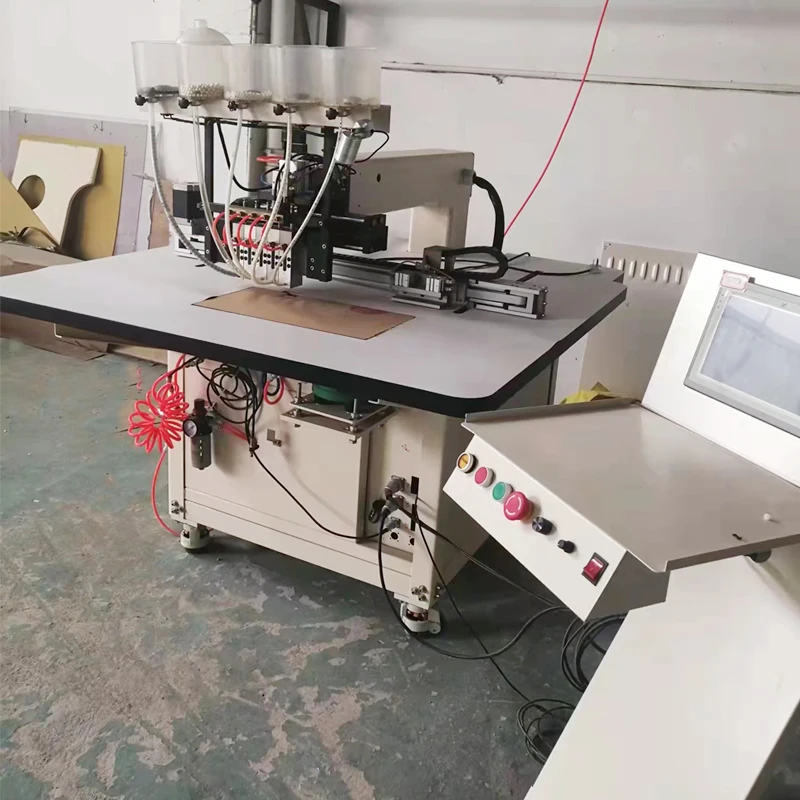 Computerized Pearl Automatic Beading Attaching Machine Round Nail Beads Fixing Machine