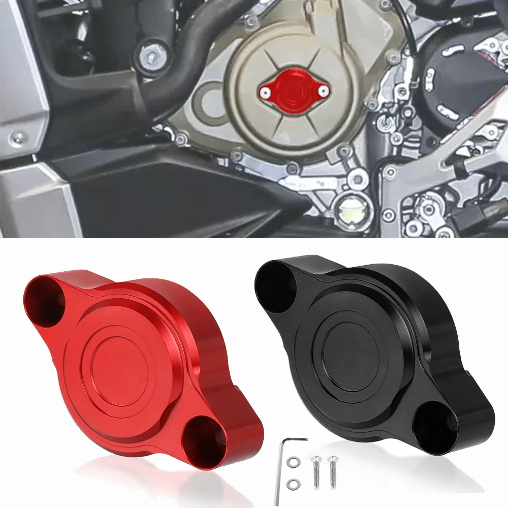 Ölfilterdeckel für HYPERMOTARD 796 939 950 1100 EVO SP MULTISTRADA 620 950 1200 1000/DS Motor Kurbelgehäuseabdeckung Timing Statorkappe