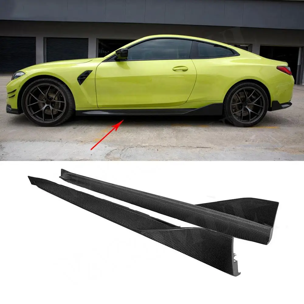 

VACOMUL Dry Carbon Fiber FRP Side Skirt Apron for BMW 4 Series G82 G83 M4 2Door 2021+ Car Side Skirt Extensions BodyKits Coupe