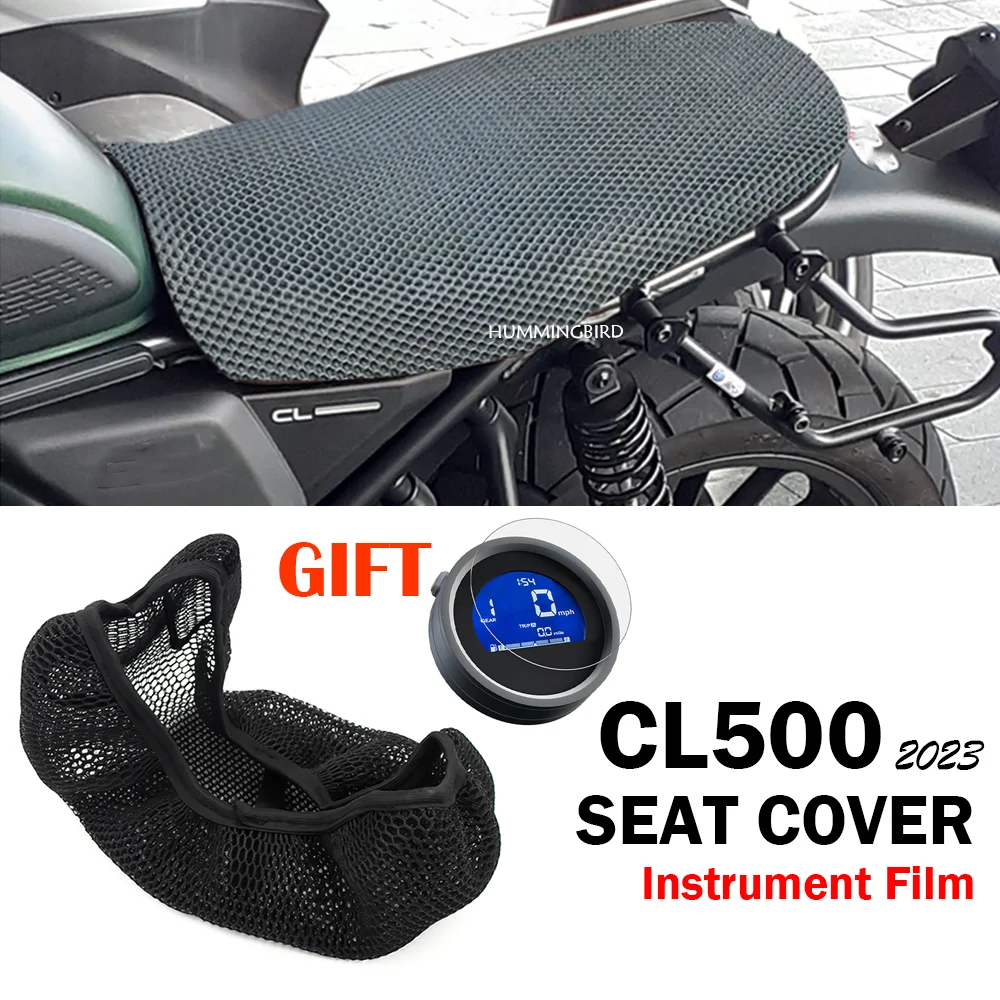 for Honda CL 500 Scrambler Accessories Motorcycle Seat Cover 3D Breathable Protection Cushion Nylon CL500 SCL500 2023