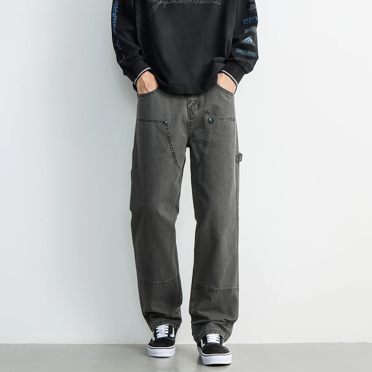 Cargo Pant Wide - Men's American Vintage Double-Stitched Lumber Jeans