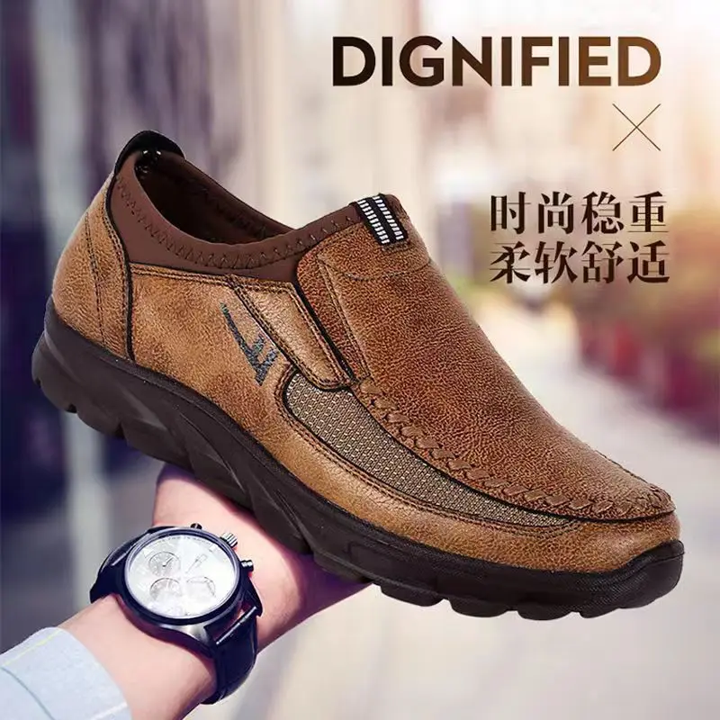 Męskie buty na co dzień wsuwane mokasyny Plus rozmiar 38-50 tenisówki dla dorosłych Patchwork włóknina oddychające buty łodzi skórzane buty męskie