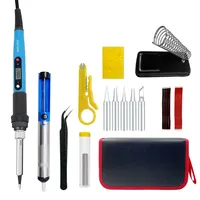 80W Digital Soldering iron  adjustable temperature  LCD solder welding tools Ceramic heater soldering tip Desoldering Pump