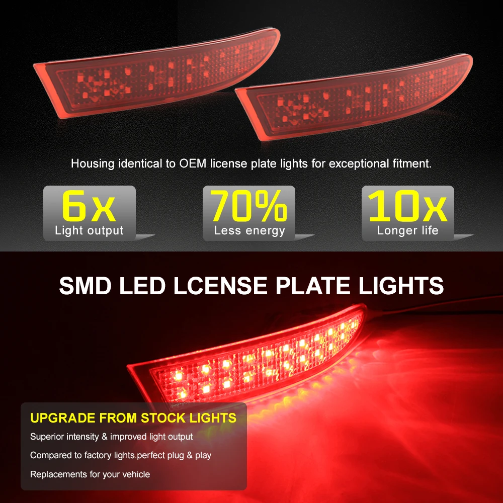 Led Rear Bumper Reflector 63147217315,63147217316 For BMW F25 X3 Pre-LCI 2010-2014 LCI 15-2017 Car Tail Brake Stop Signal Lights